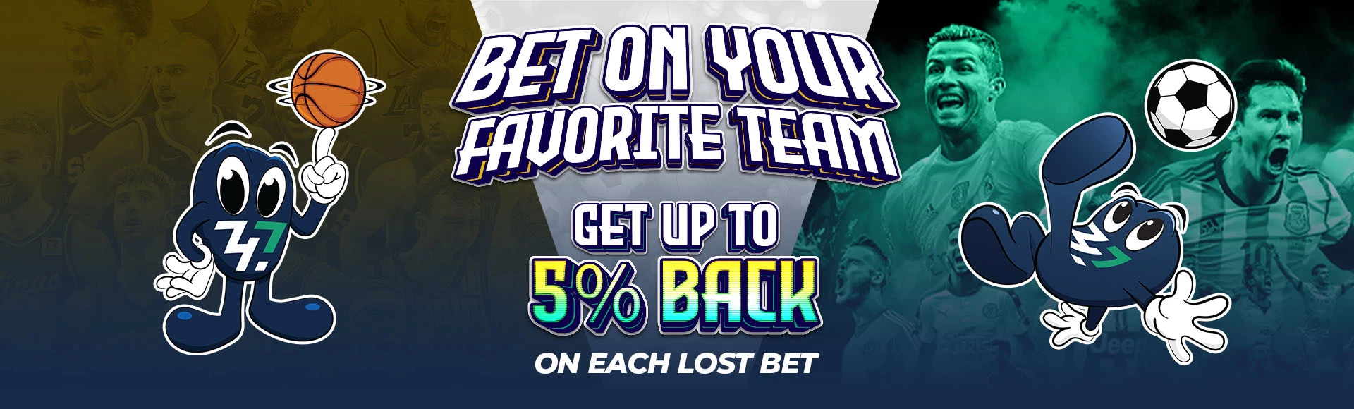 Suportahan ang paborito mong koponan sa pamamagitan ng promotional banner - 747 Live casino